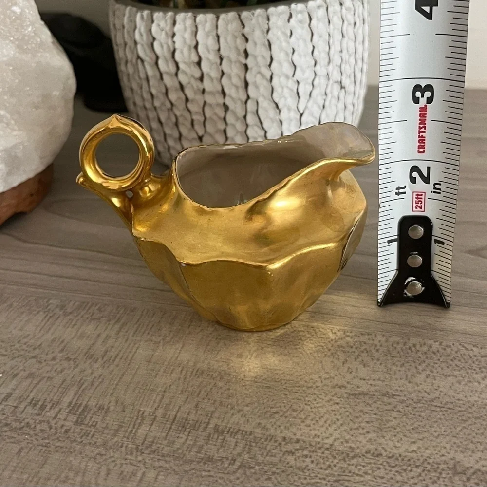 1920’s ROCHELLE FINE CHINA CREAMER HEAVY GOLD ENCRUSTED JAPAN